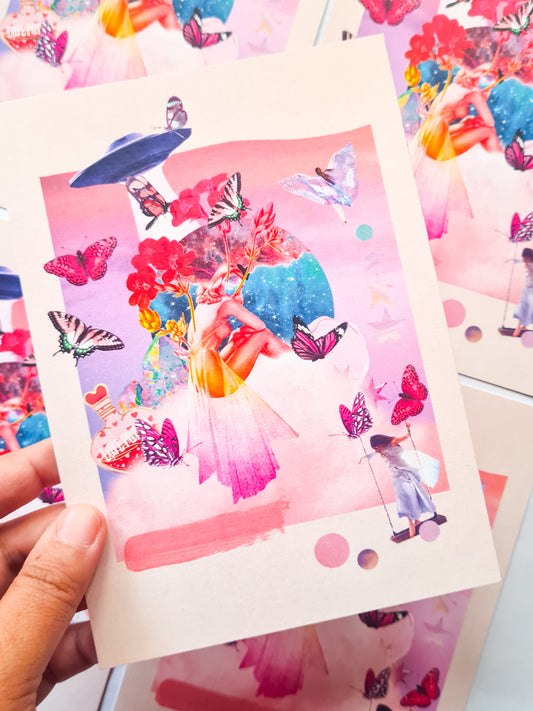 Pink Fantasy, 5” x 7” art print