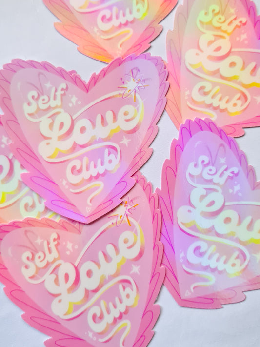 Self Love Club type sticker