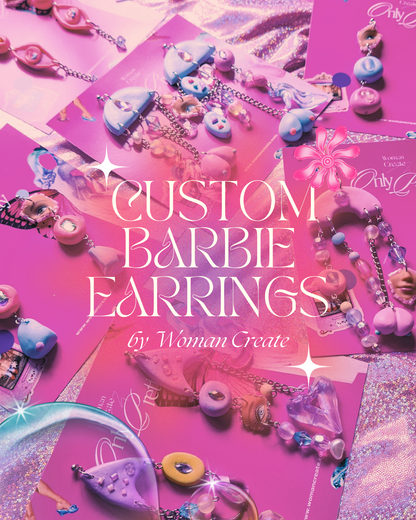 Custom Barbie Earrings - Woman Create